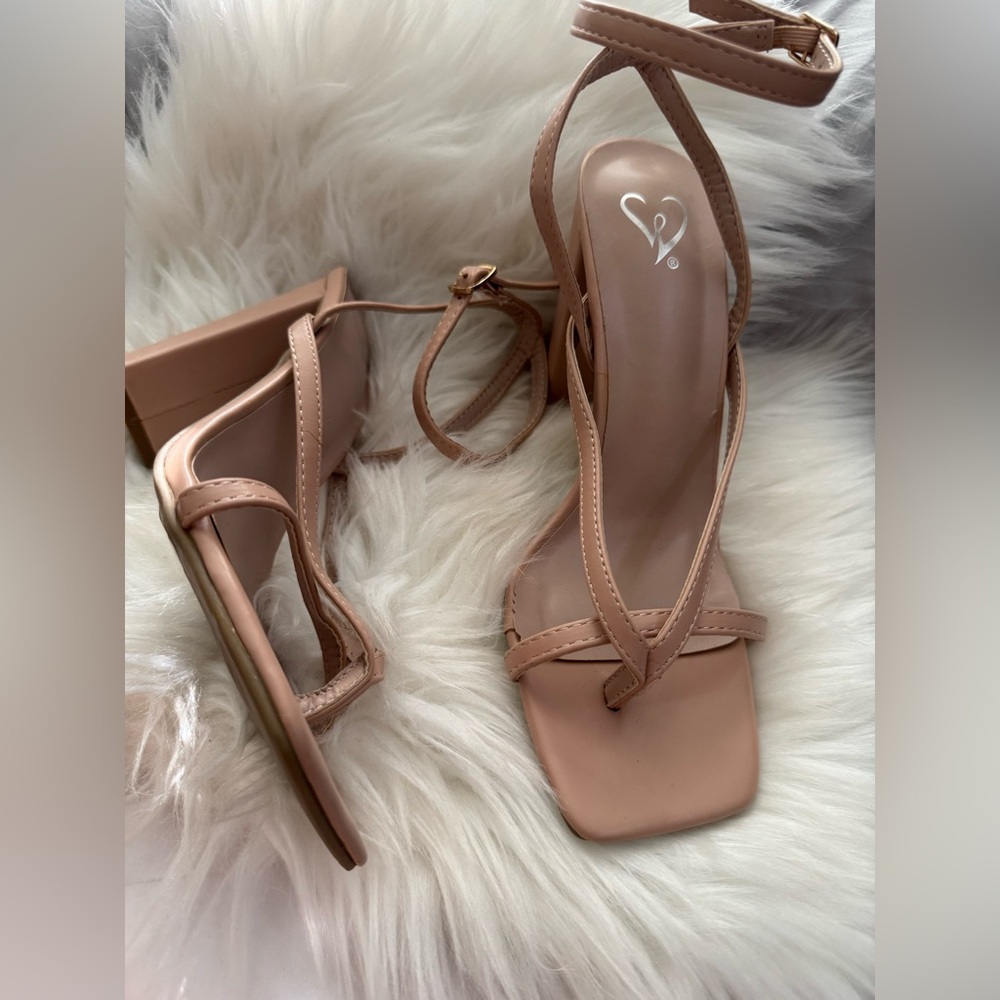 Elegant Nude Strappy Heels